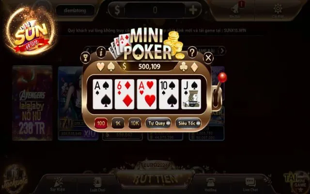 Sunwin ⭐️ Link Tải Sun win Mới Nhất Không Bị Chặn 11/2024 19 Mini poker Sunwin chơi là mê